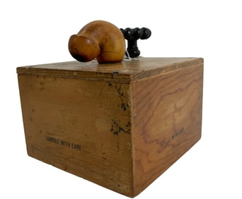 AFTER MARCEL DUCHAMP French (1887-1968) Mixed Media Wood Box Sculpture Signed