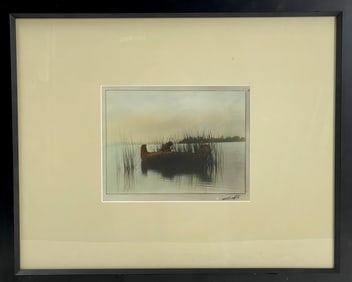 The Rush Gatherer-Kutenai by Edward S. Curtis Silver Gelatin Photo Signed