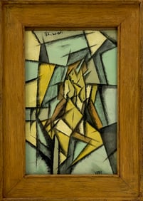 Ivan Kliun (1873-1943) Attributed Oil on Board Painting Signed and Dated 1930