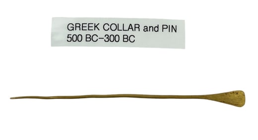 23k Gold Greek Collar Pin 500-300 BC