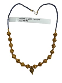 Roman or Near Eastern 200-400 A.D. 23k Gold Beaded Necklace