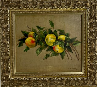 Konstantin Gorbatov (1876-1945) Russia - Oil on Canvas Painting Still Life, Signed and Dated 1917