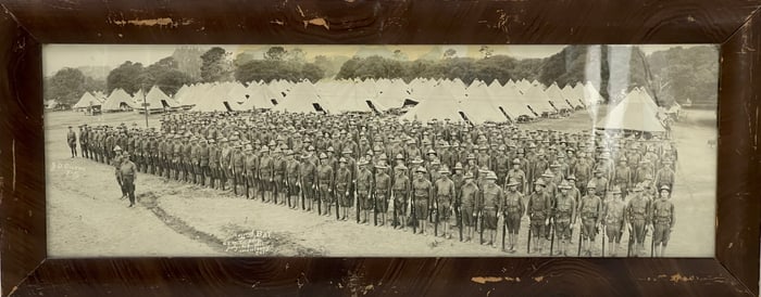 Vintage U.S.M.T. 2nd Battalion 1916 Monterey, CA Framed Photograph