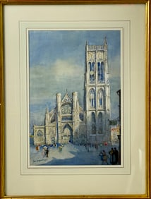 Watercolor Painting Signed E.M. Welch Signed Lower Left