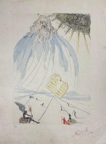 Salvador Dali - Moses Pencil Signed and Numbered Color Lithograph 241/250