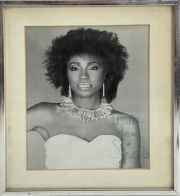 Syreeta Wright Vintrage B&W Signed Photograph