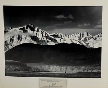 Ansel Adams Winter Sunrise, Sierra Nevada Authorized Reproduction Photo