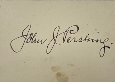 John J. Pershing (1860-1948) Cut Signature