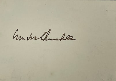 Winston Churchill Cut Autograph Signature