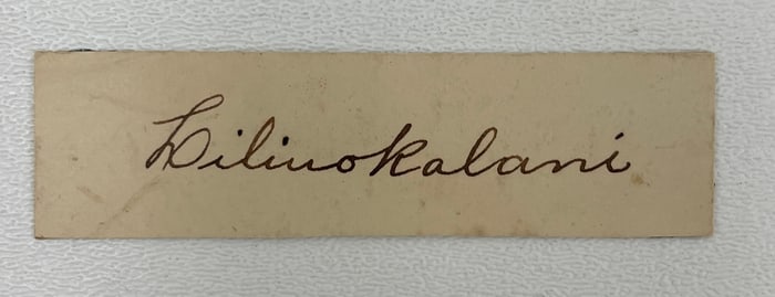 Liliuokalani Cut Autograph Signature