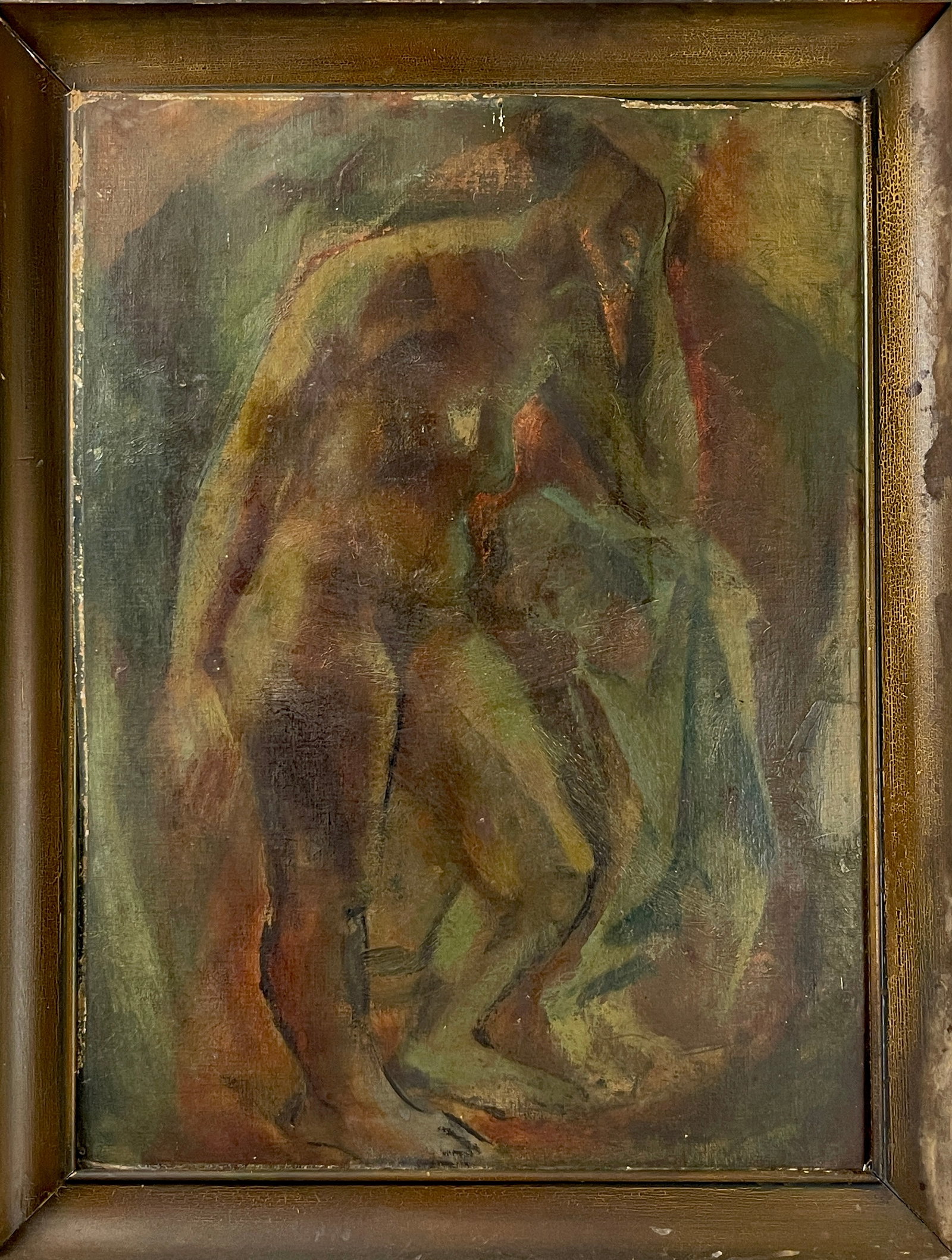 Oil on Board Painting Man Ray Written on Reverse (1 of 4)
