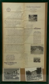 Antique Map of Hollywood Land with Photos, Hollywood History