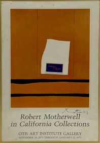 Robert Motherwell - Gallery Exhibition 1973 Poster Signed with Marker