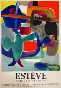 Esteve Peintures Recentes Mourlot Art Exhibition Poster