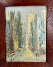 Oil Painting on Board Signed A. Boucher Lower Right