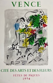 Marc Chagall Fetes De Paques 1954 Vintage Exhibition Poster