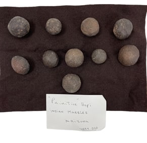 Primitive Hopi Native American Indian Marbles Arizona Very Old
