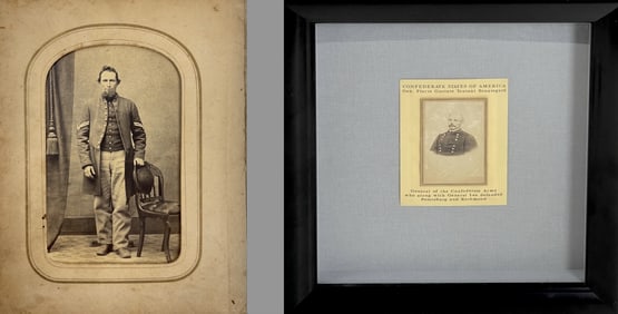 Antique Civil War Confederate Photographs Including Pierre Gustave Toutant Beauregard