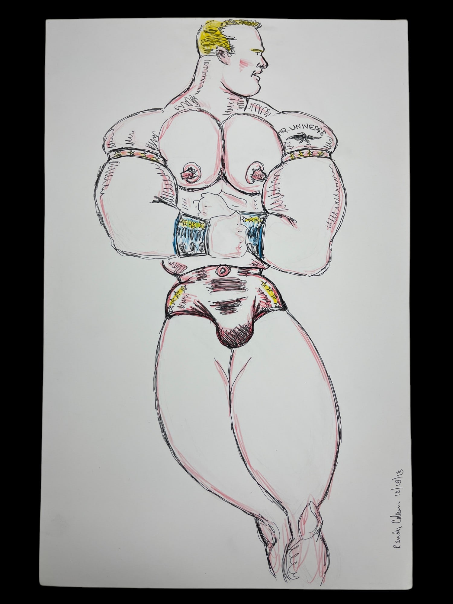 Randy Coleman Signed Gay Male Interest Drawing Illustration Art Original Erotic Nude Adults Only: Original Randy Coleman Signed Gay Male Interest Hand Drawing Illustration Art Erotic Nude Adults Only. Signed and dated. Size 11 x 17 inches.Artist and San Francisco Bay Times Columnist Randy Coleman.