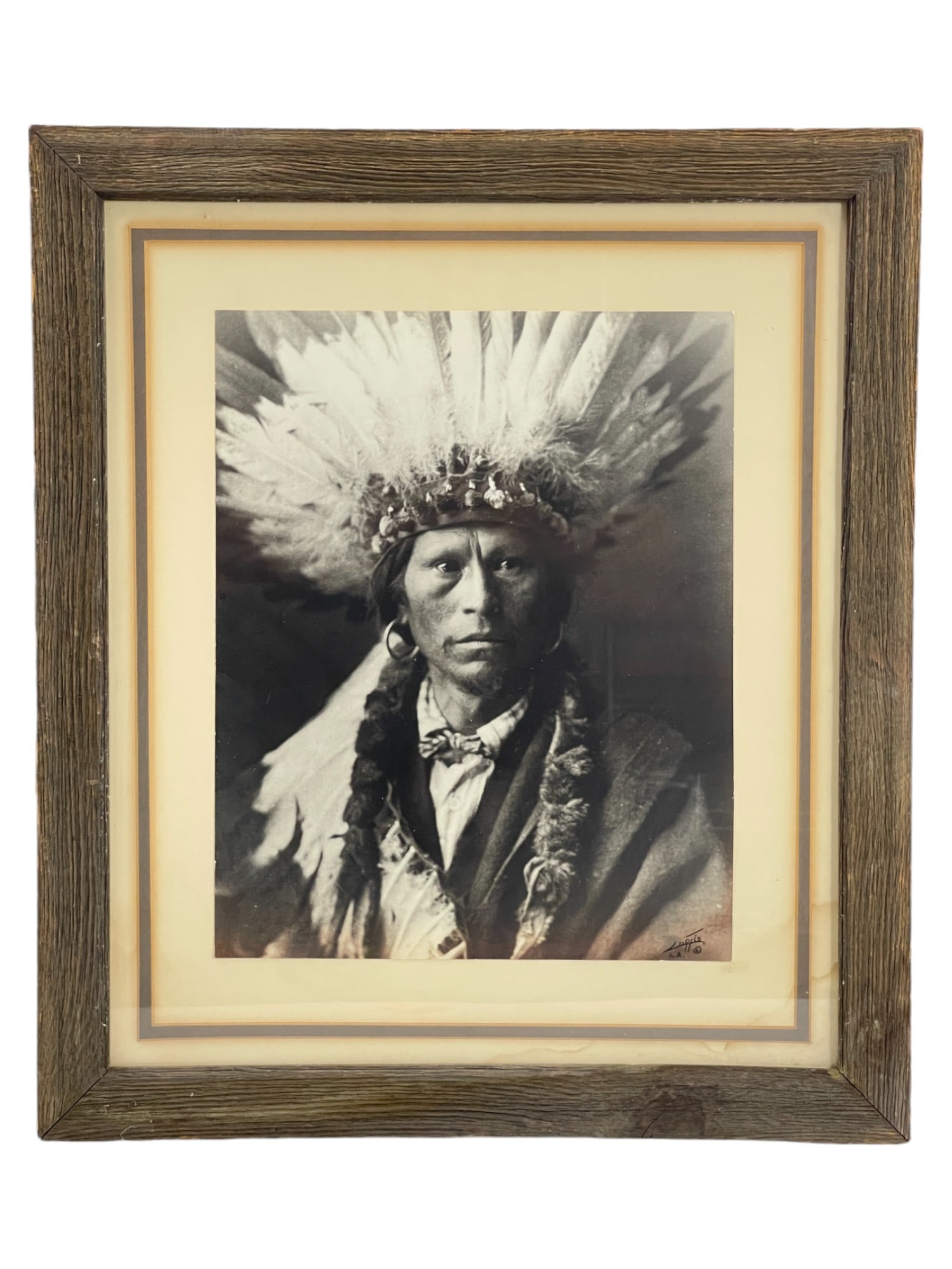 Edward S Curtis - Chief Garfield Silver Gelatin Photograph Signed Lower Right (1 of 4)