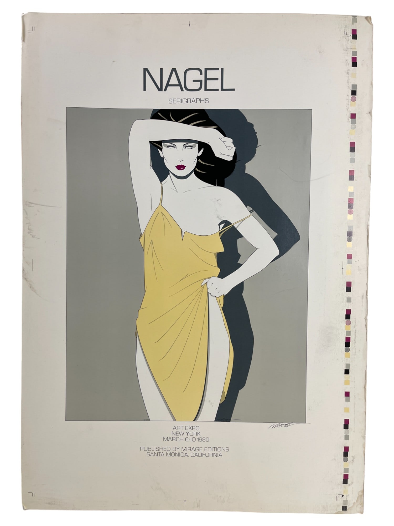 Patrick Nagel Art Expo NY 1980 Original Serigraph Signed Bottom Right (1 of 9)