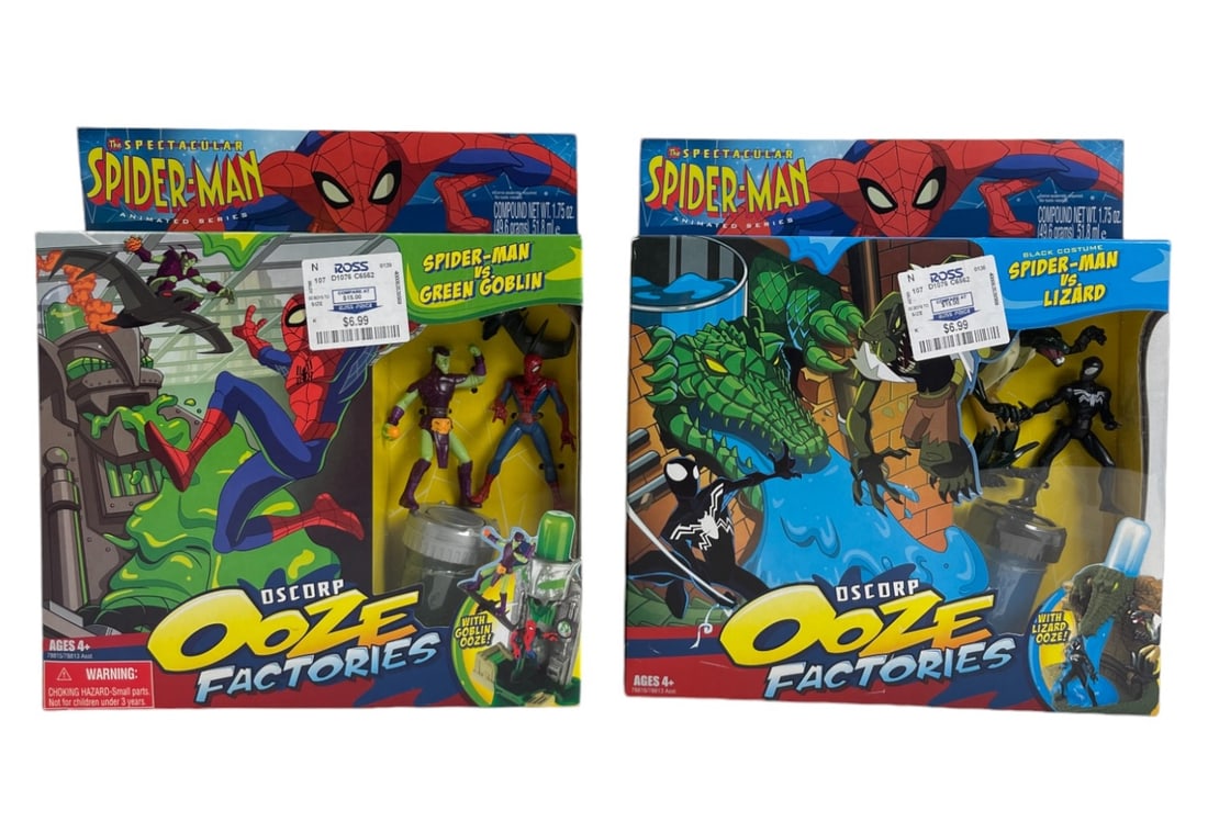 Vintage Spider Man Oscorp Ooze Factory Set Toy Action Figure Collection lot 2 (1 of 5)