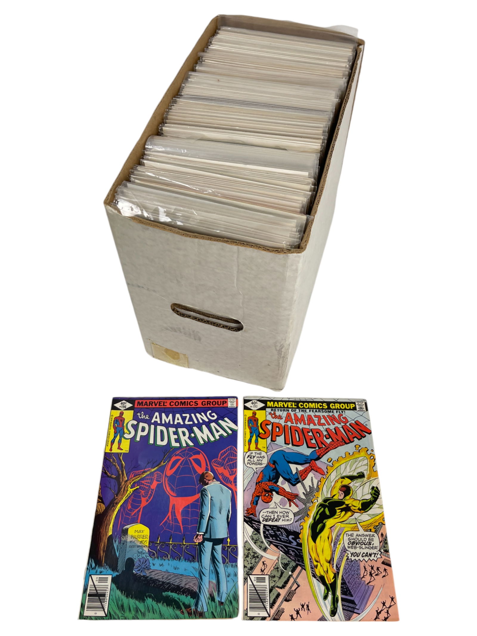 Vintage Short Box Comic Book FULL SPIDER MAN Collection Lot (1 of 10)