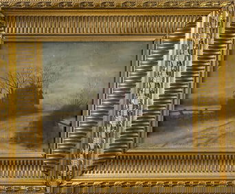 Antique Oil on Canvas Painting Signed C.N. Dated 1899