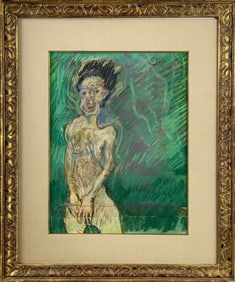 Oskar Kokosha (1886-1980) Oil on Paper Initialed OK