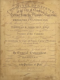 Thomas R. Mercein, Esq. Antique 1815 Signed Document. Inscribed on verso.