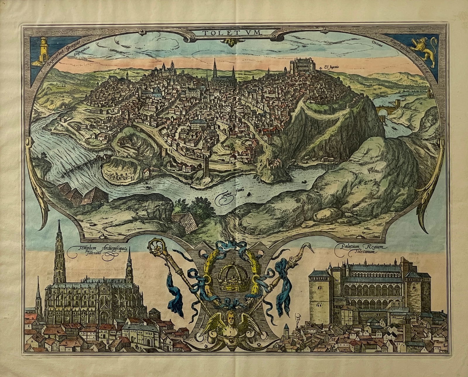 Toledo, Spain Medieval Antique Tapestry City Map (1 of 9)