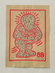 Keith Haring (1958-1990) Attributed Mother and Child, 1988