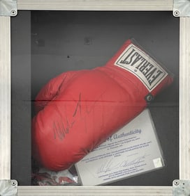 Mike Tyson Signed Boxing Gloves with COA and Photo Match