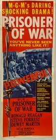 Prisoner of War - 1954 Ronald Reagan Steve Forrest Dewey Martin Original Movie Poster