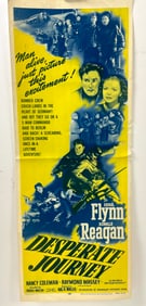Desperate Journey - Errol Flynn Ronald Reagan Original Movie Poster