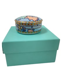 Tiffany & Co. Porcelain Globe Trinket Box Japan