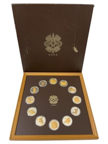 Treasures of the Mayas Silver Medals with 24 Karat Gold, 1979