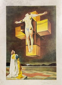 Salvador Dali (1904-1989) Crucifixion (Corpus Hypercubus) Lithograph Pencil Signed & Numbered 25/100