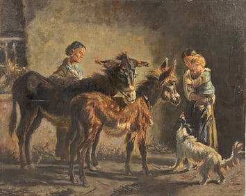 Vintage Oil on Board Painting