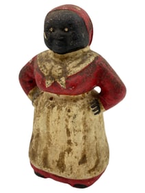 Black African American Cast Iron "Mammy" Coin Bank