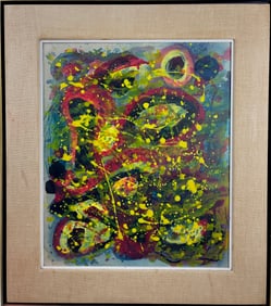 In The Style of Sam Francis - Oil on Canvas Abstract Expressionist Painting