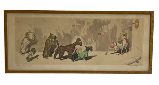 Boris O'Klein "Sens Interdit" Dirty Dogs of Paris Original Lithograph Pencil Signed