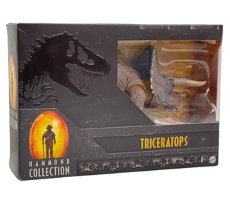Jurassic Park Hammond Collection Triceratops Mattel Action Figure NIB
