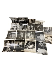 Vintage 1950's Original Burlesque Nude Pin up Model Risque Photo 8x10 Black & White Photographs