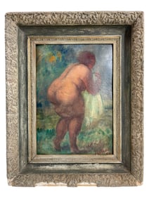 Fernando Botero (1932-2023) Medellin Colombia Oil on Board Painting Signed and Dated Attributed