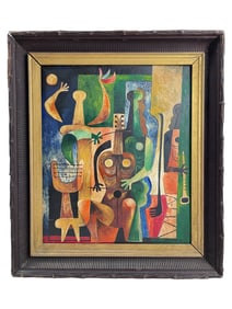 Mario Carreno Cuban (1913-1999) Oil on Board Painting Signed Carreno-47 Attributed