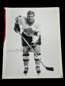 Wayne Gretzky LA Kings Signed B&W Photograph