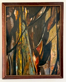 OSWALDO GUAYASAMIN OIL PAINTING ON MASONITE BOARD