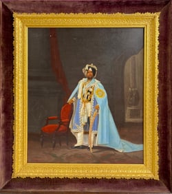 Oil on Board Painting of Maharaja Mohinder Singh of Patiala State, ca.1870-1876