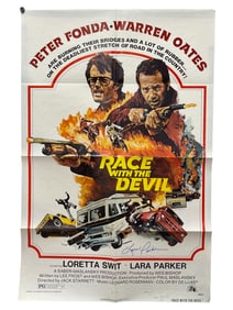 Race with the Devil 1975 Movie Poster Signed by Lara Parker